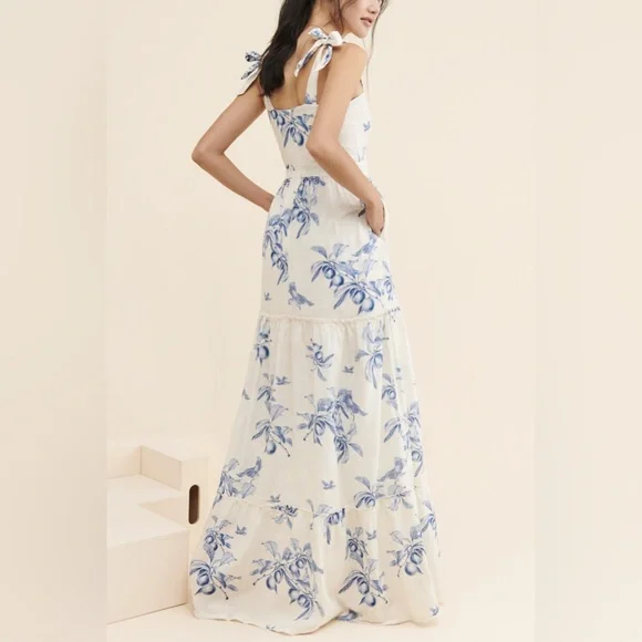 EUC Agua Bendita x Anthropologie Toile print maxi dress - Picture 2 of 14